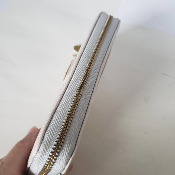 Cecil McBee Wallet Gray Floral Large Long Card Bill Holder Clutch Zip Around - Picture 5 of 11